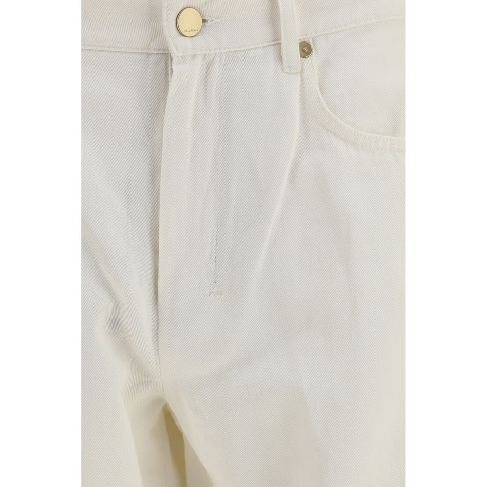 'S Max Mara Beige Cotton Trousers in a Casual Look