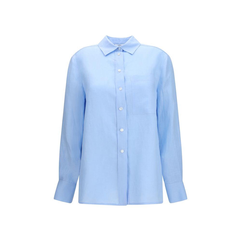 Lardini Blaues Leinenhemd