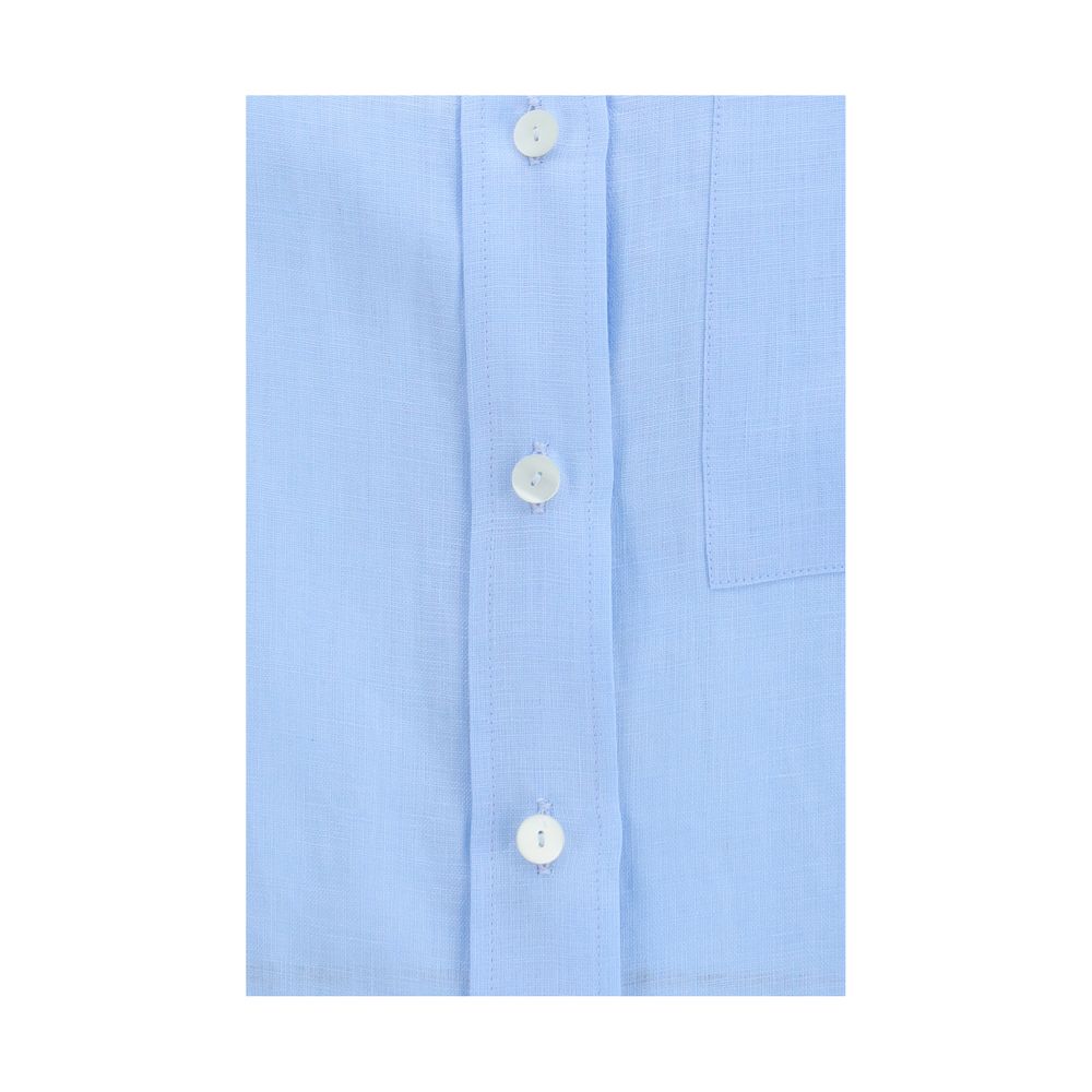 Lardini Blaues Leinenhemd