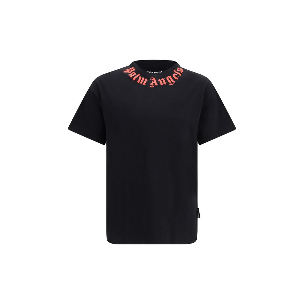 Palm Angels Schwarzes Baumwoll-T-Shirt