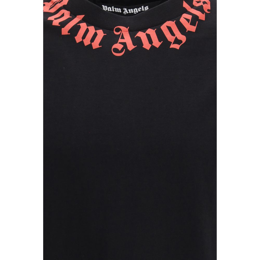 Palm Angels Schwarzes Baumwoll-T-Shirt
