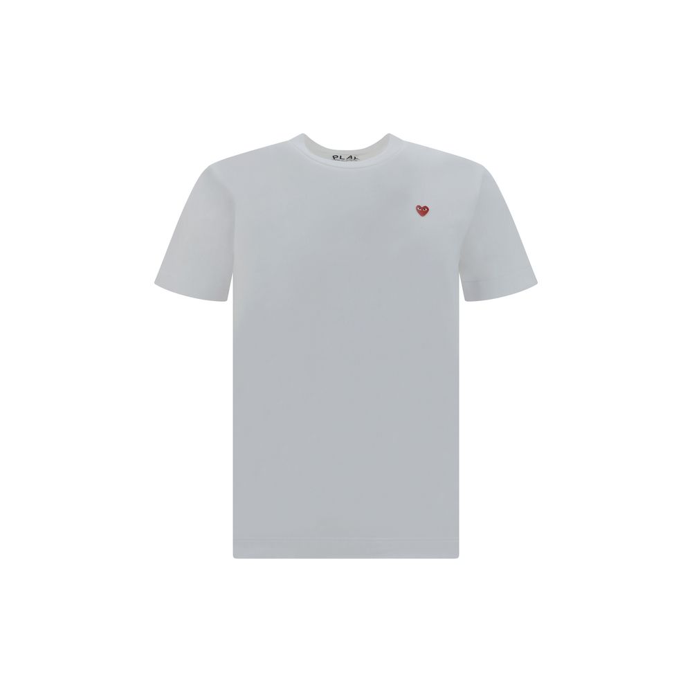 Comme Des Garçons Play Weißes Baumwoll-T-Shirt