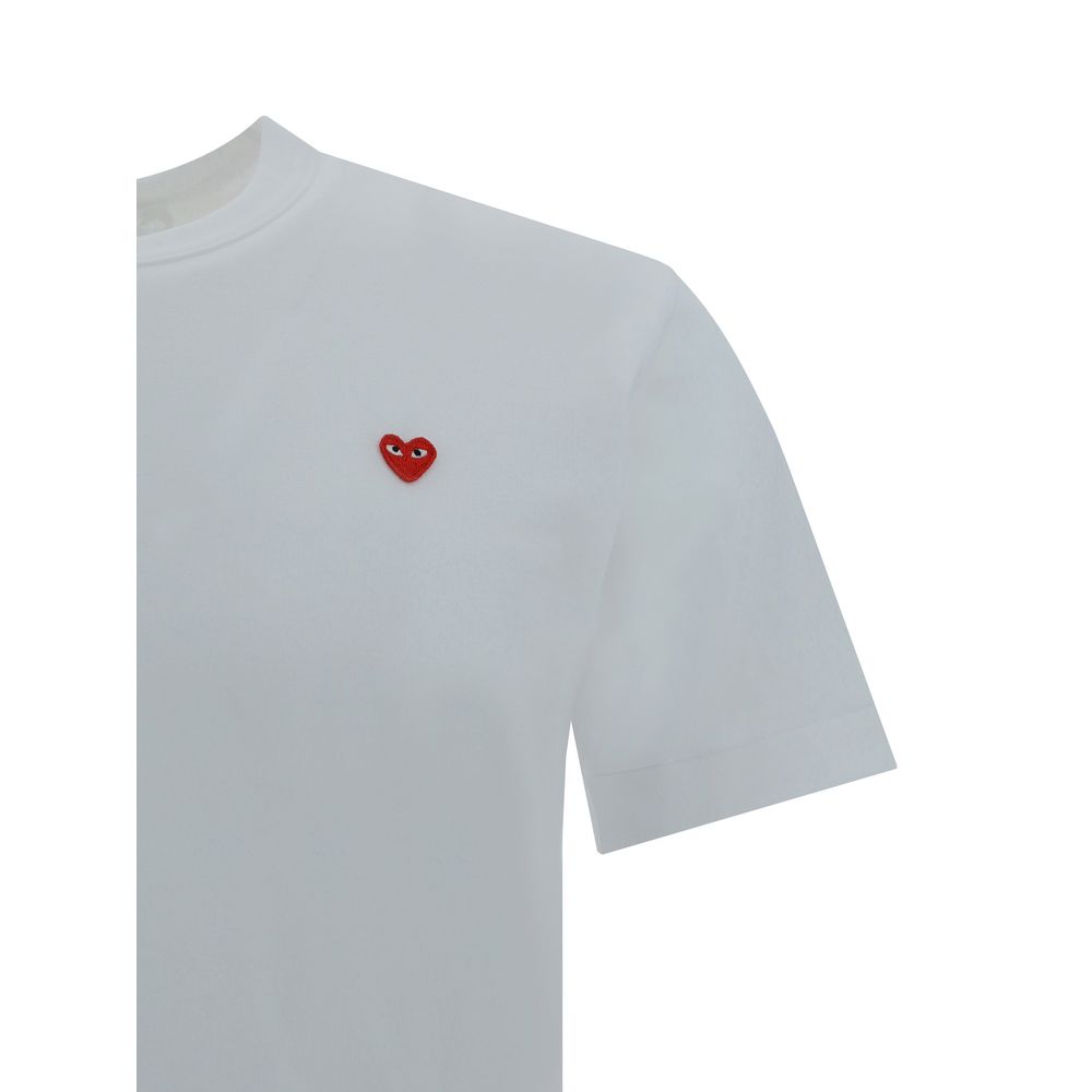 Comme Des Garçons Play Weißes Baumwoll-T-Shirt