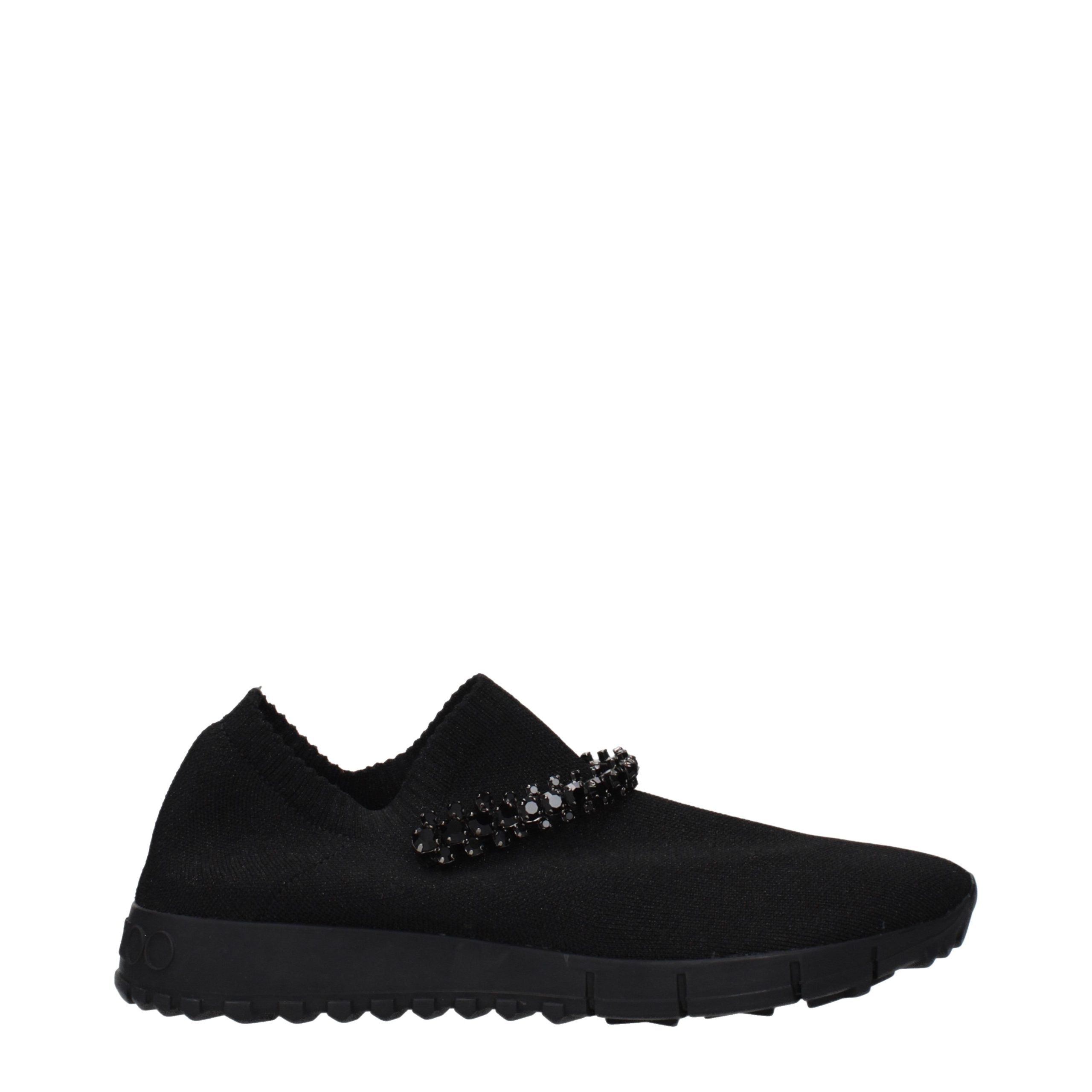 Jimmy Choo Schwarze Loafer aus Stoff zum Hineinschlüpfen