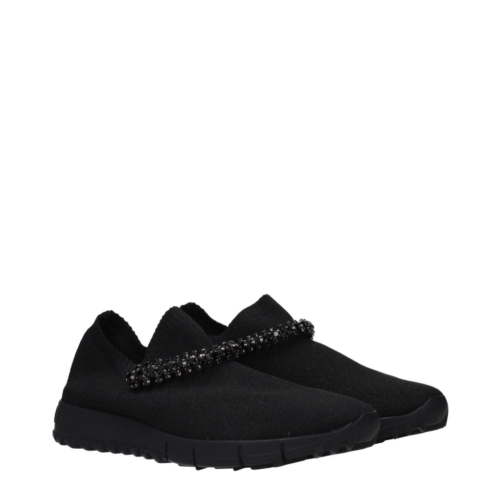 Jimmy Choo Schwarze Loafer aus Stoff zum Hineinschlüpfen