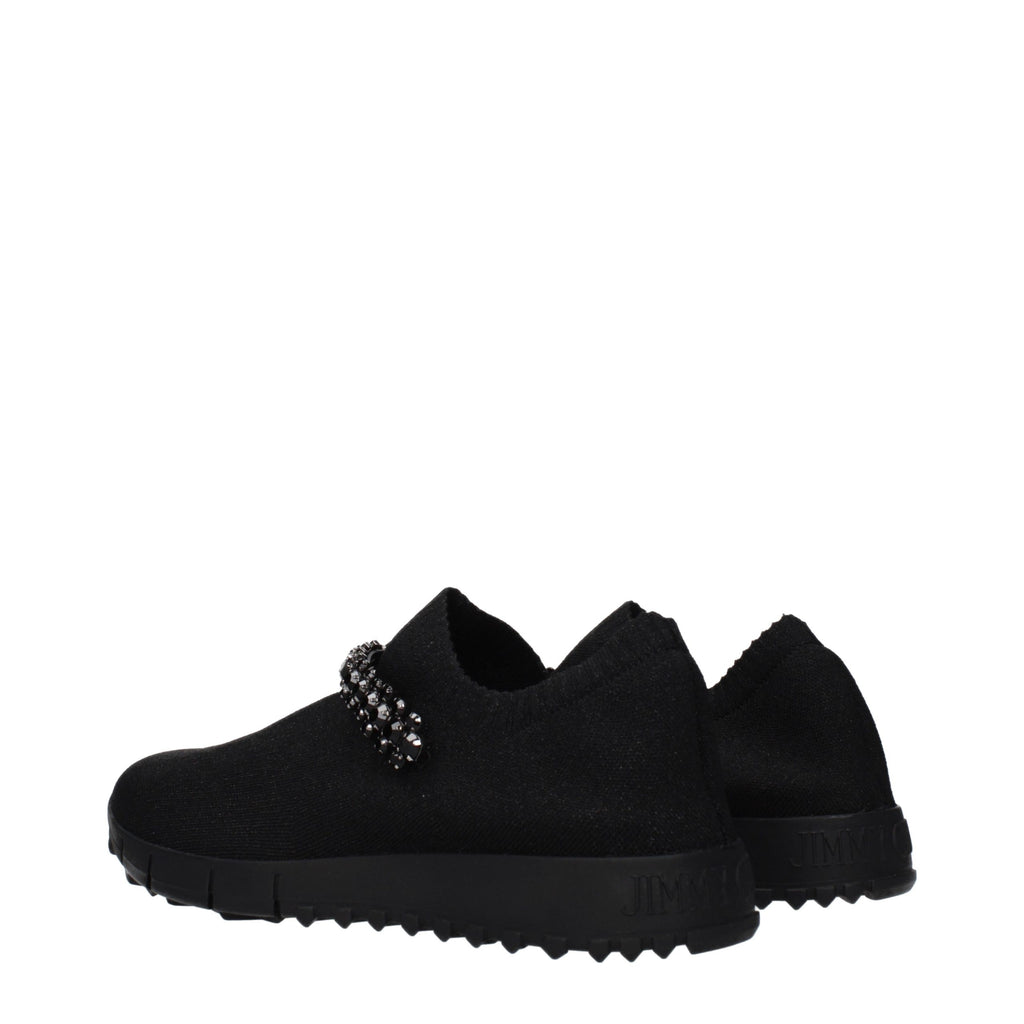 Jimmy Choo Schwarze Loafer aus Stoff zum Hineinschlüpfen