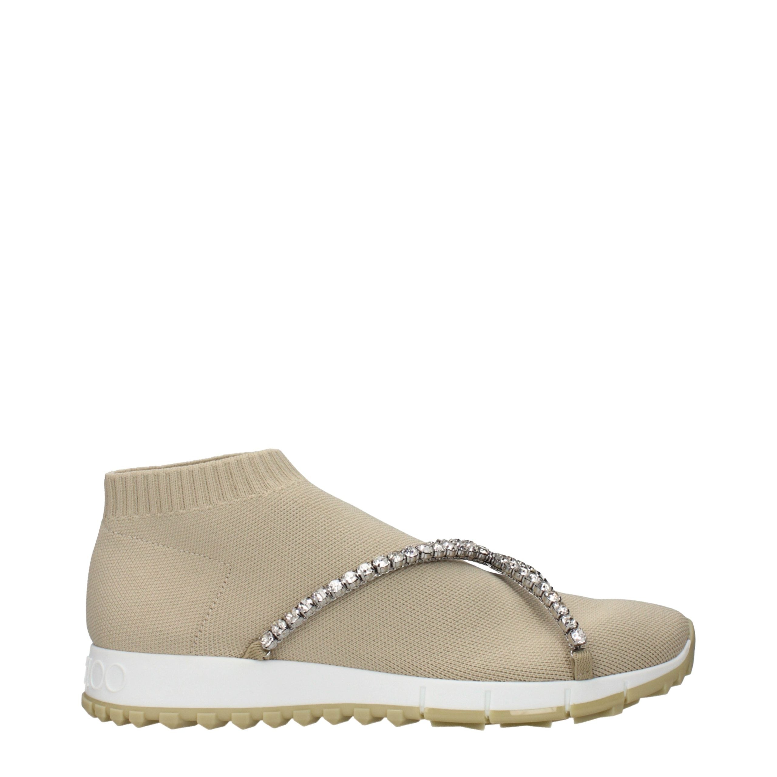 Jimmy Choo Beige Stoff-Slipper