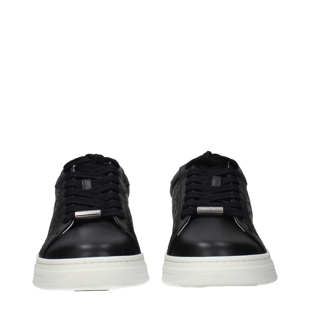 Jimmy Choo Schwarze Leder Low-Top-Sneaker