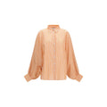 SOSUE Orange Cotton Pattern Shirt
