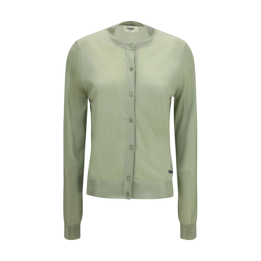 Fendi Zweifarbige Viskose-Strickjacke