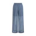 Brunello Cucinelli Blue Cotton Casual Trousers