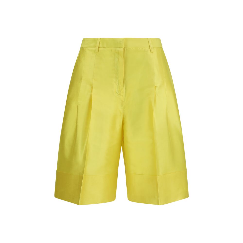 Sara Roka Zweifarbige Seiden-Bermudashorts