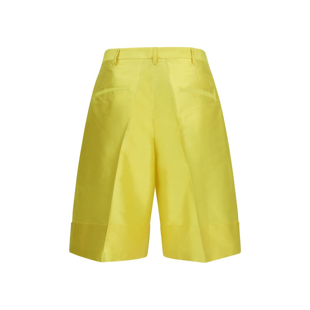 Sara Roka Zweifarbige Seiden-Bermudashorts