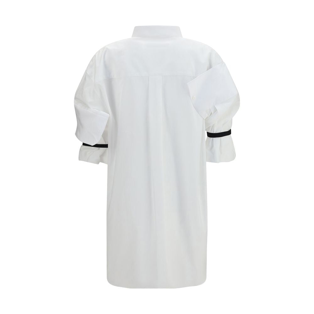 ALAINPAUL White short-sleeved cotton shirt