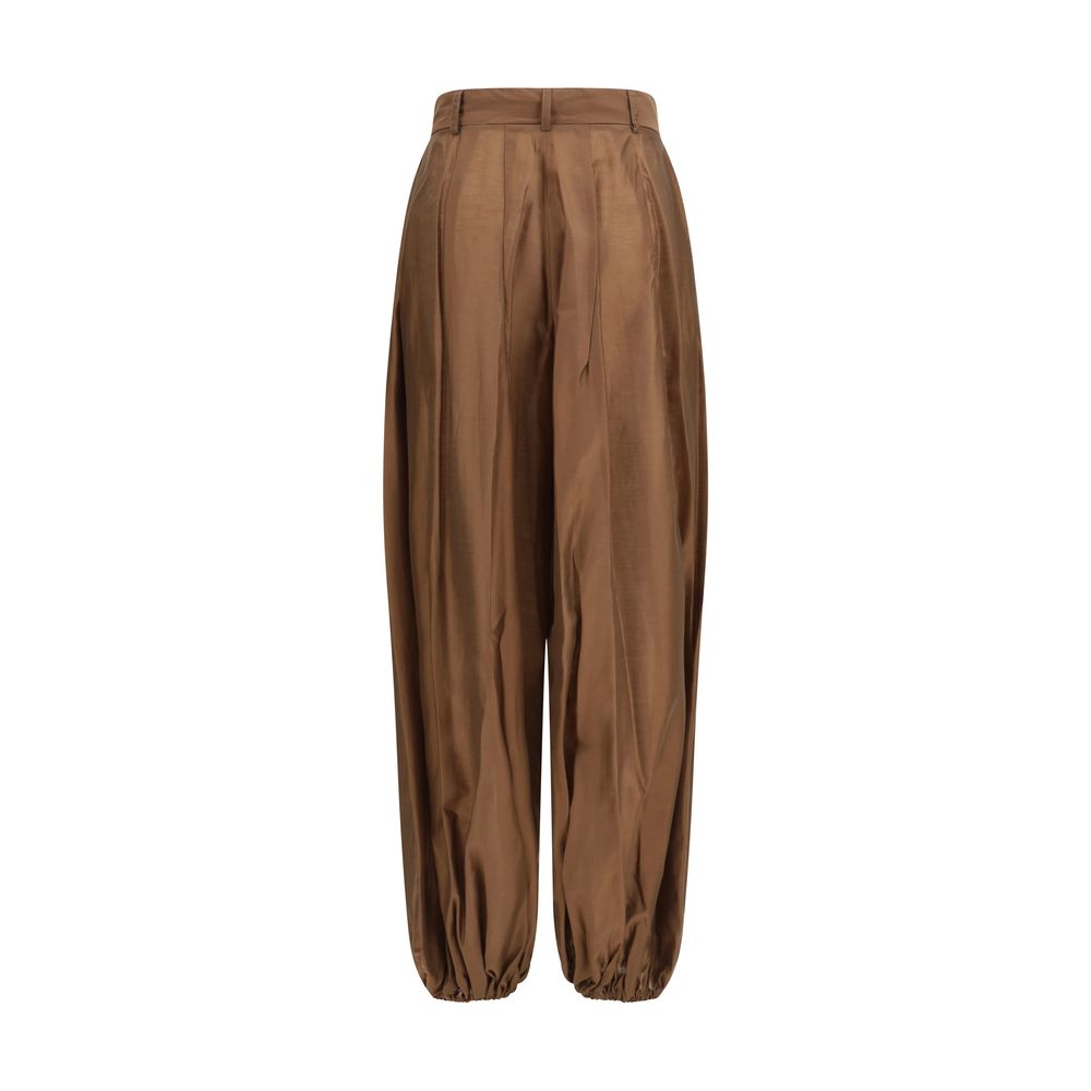 The Latest Braune Freizeithose aus Polyester