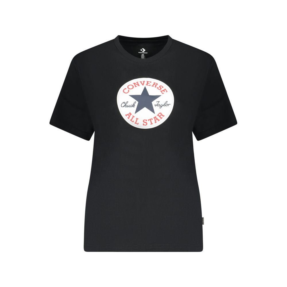 Converse Women's Black Cotton T-Shirt