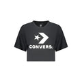 Converse Schwarzes Baumwoll-T-Shirt für Damen