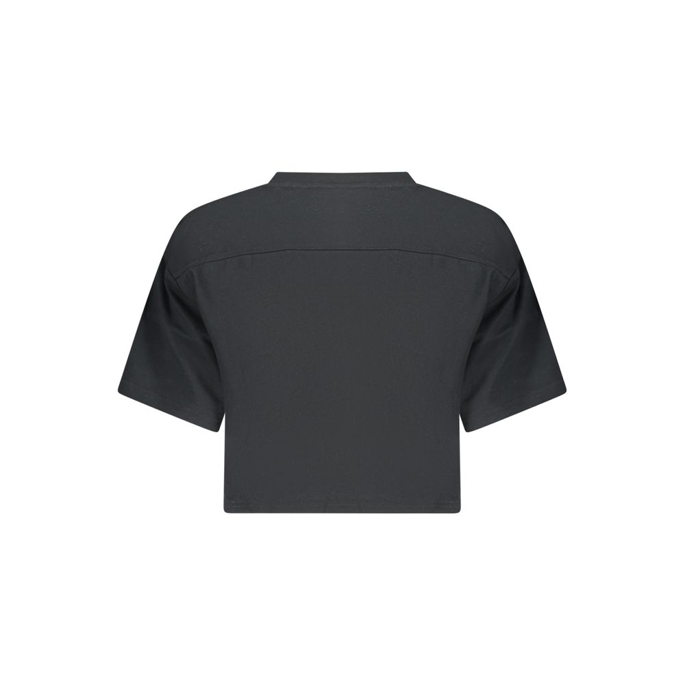 Converse Schwarzes Baumwoll-T-Shirt für Damen