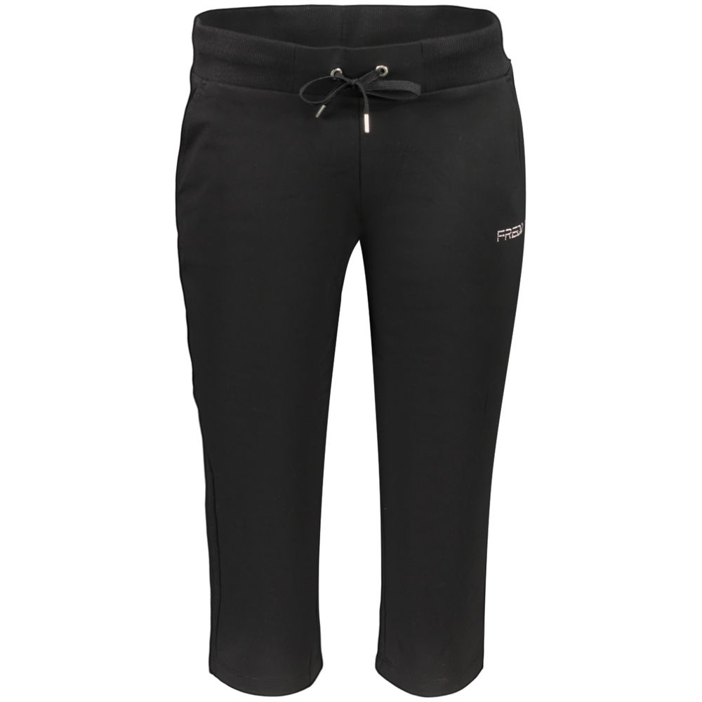 Freddy Black Cotton Trousers for Women