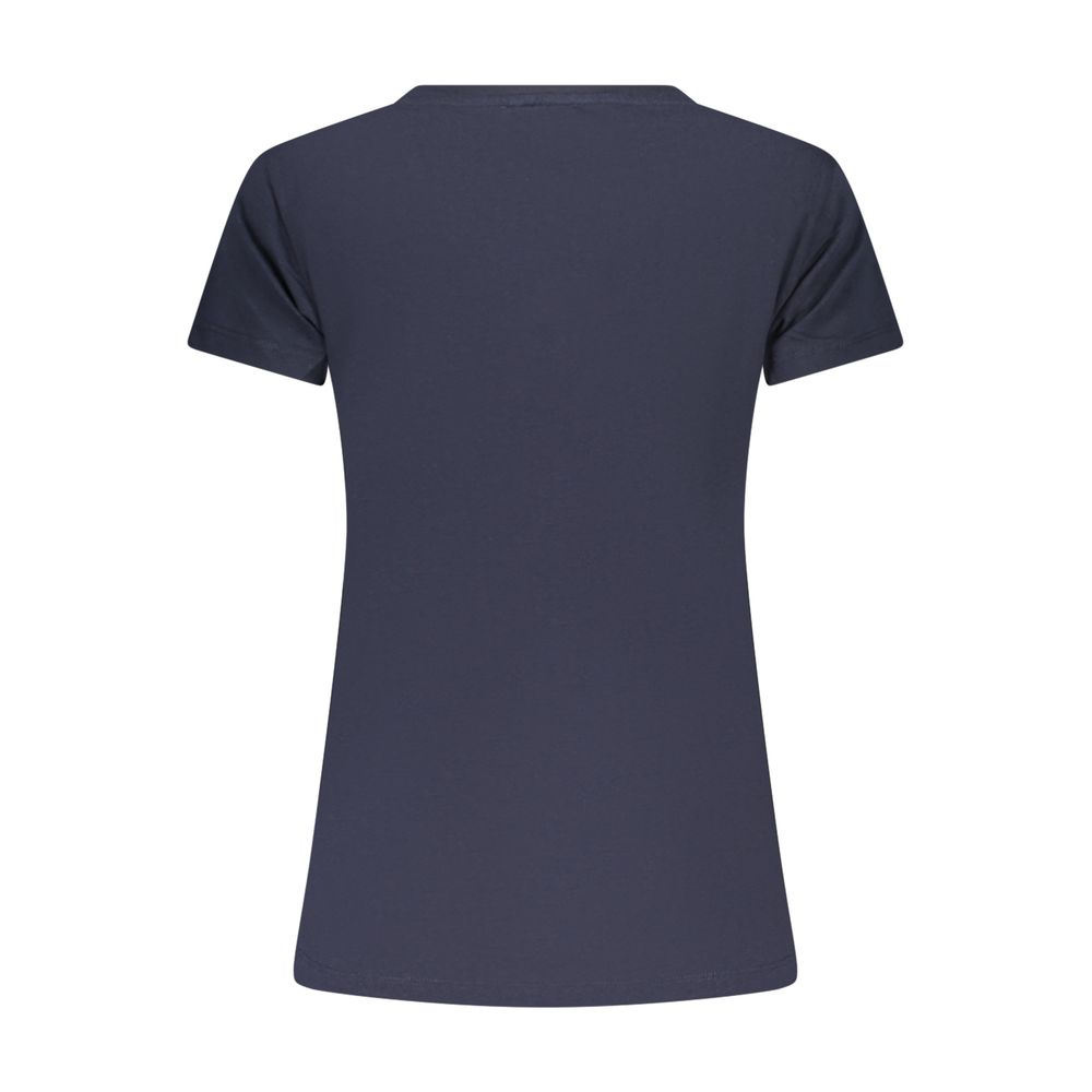 Freddy Blaues Baumwoll-T-Shirt für Damen
