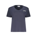 Freddy Blaues Baumwoll-T-Shirt für Damen