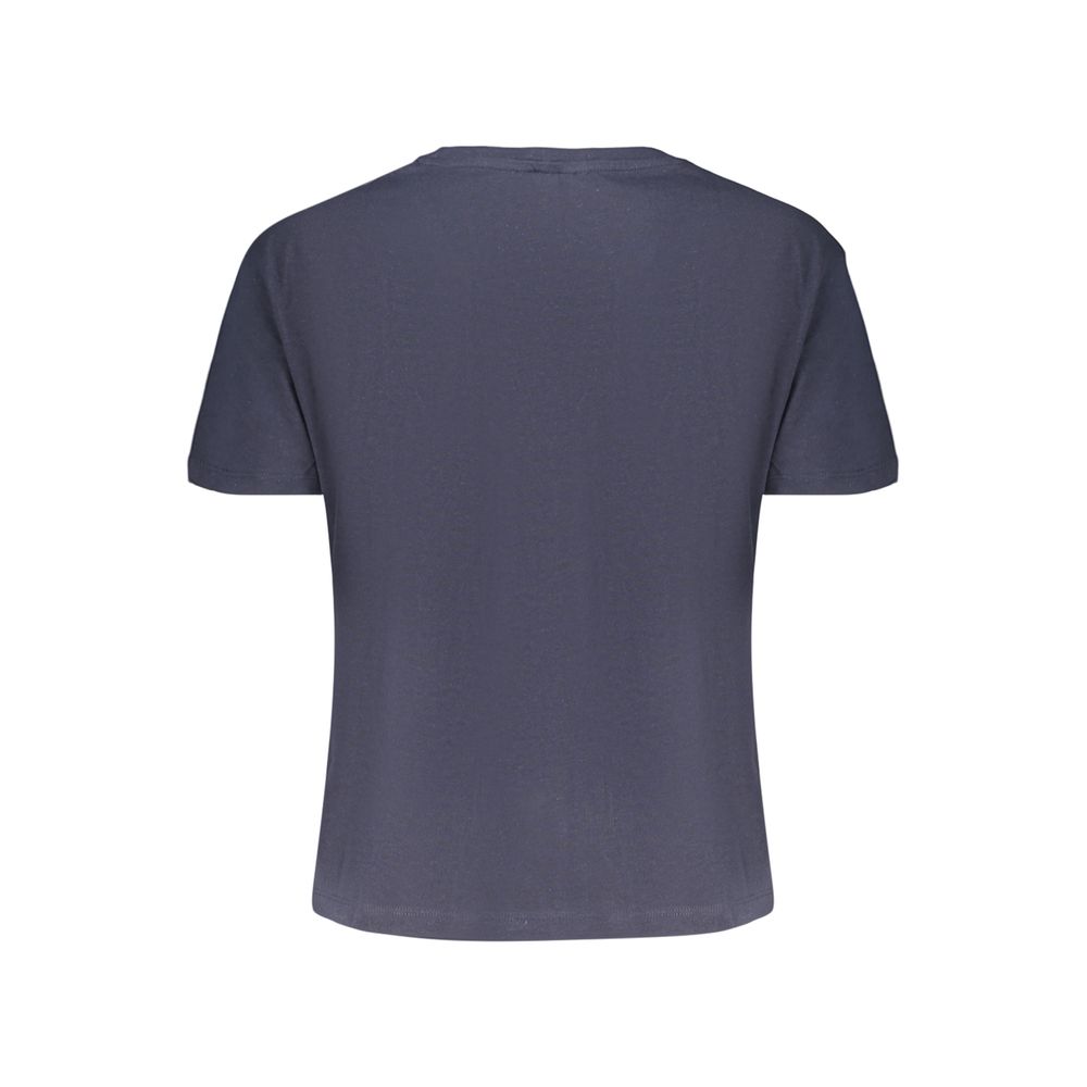 Freddy Blaues Baumwoll-T-Shirt für Damen