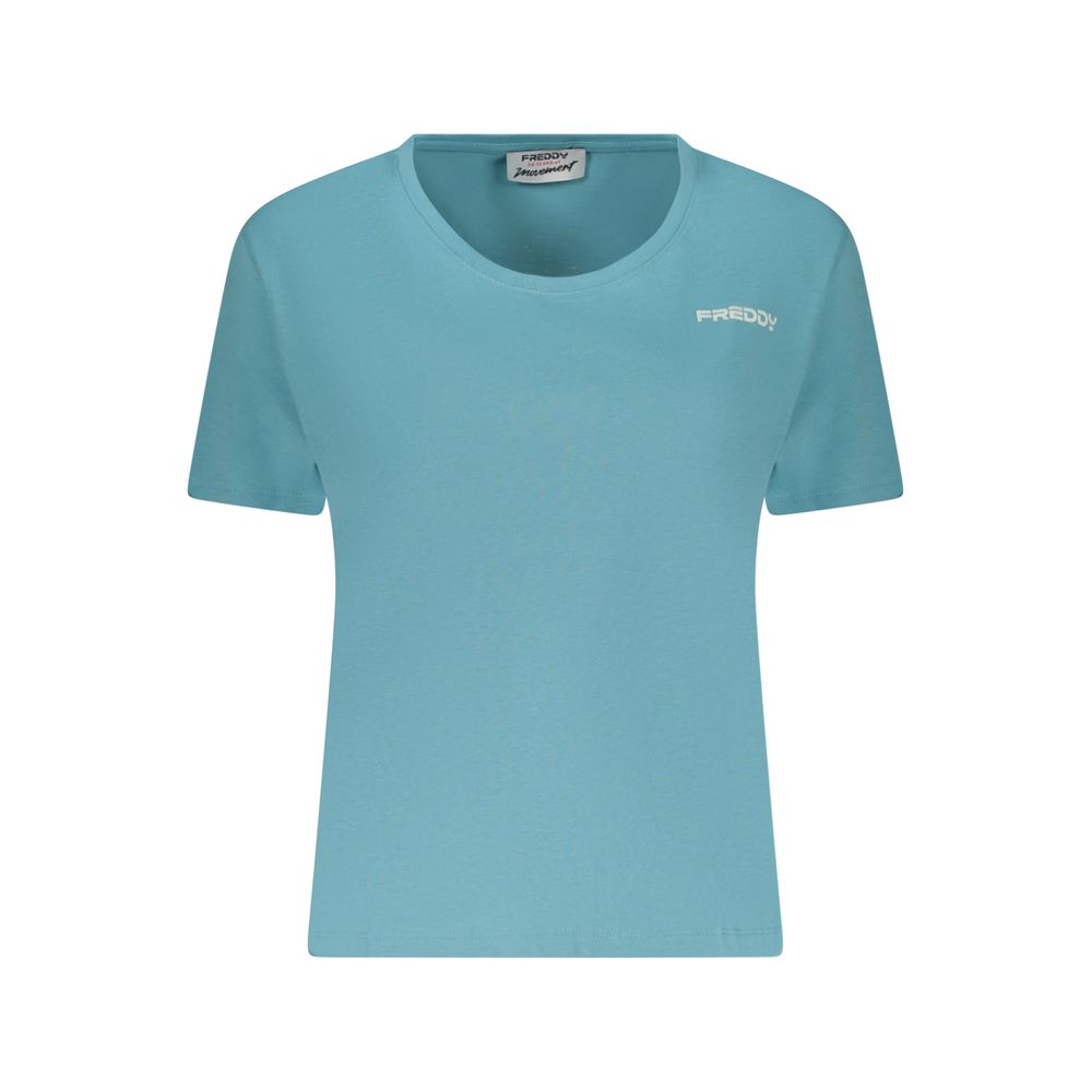 Freddy women's T-shirt in Azzurro cotton