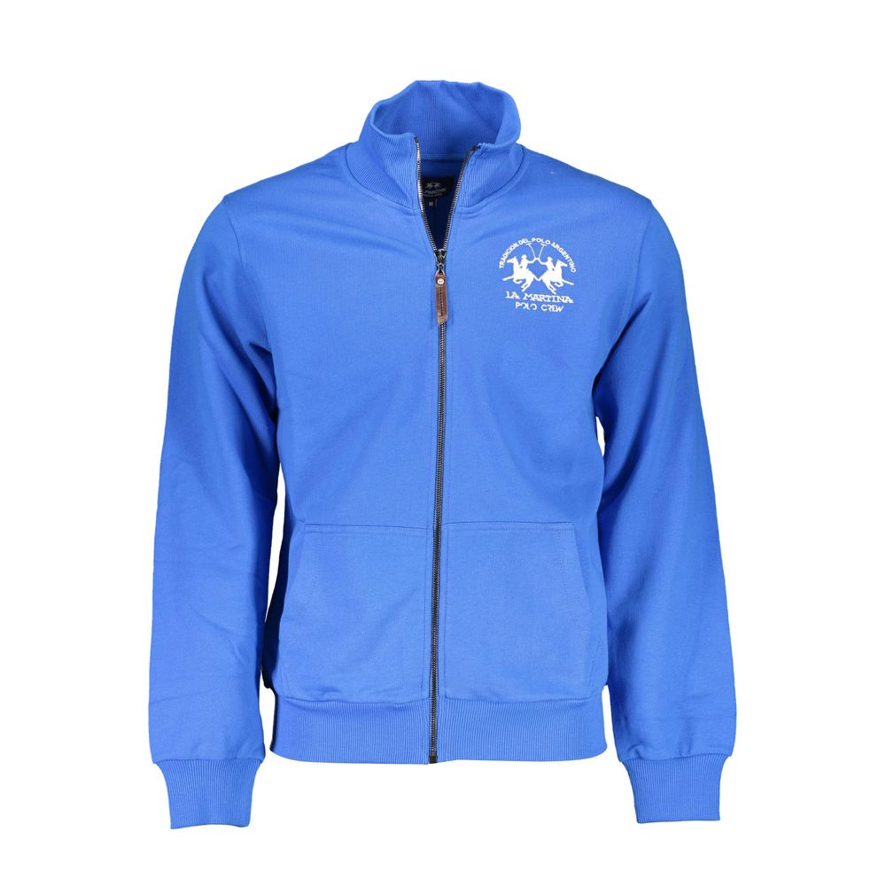 La Martina Blauer Baumwollpullover