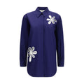 Fendi Blue Patterned Cotton Shirt