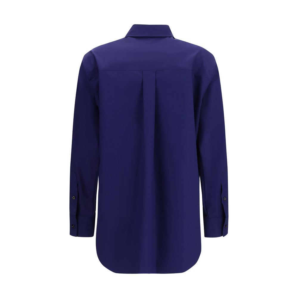 Fendi Blaues Baumwollhemd mit Muster