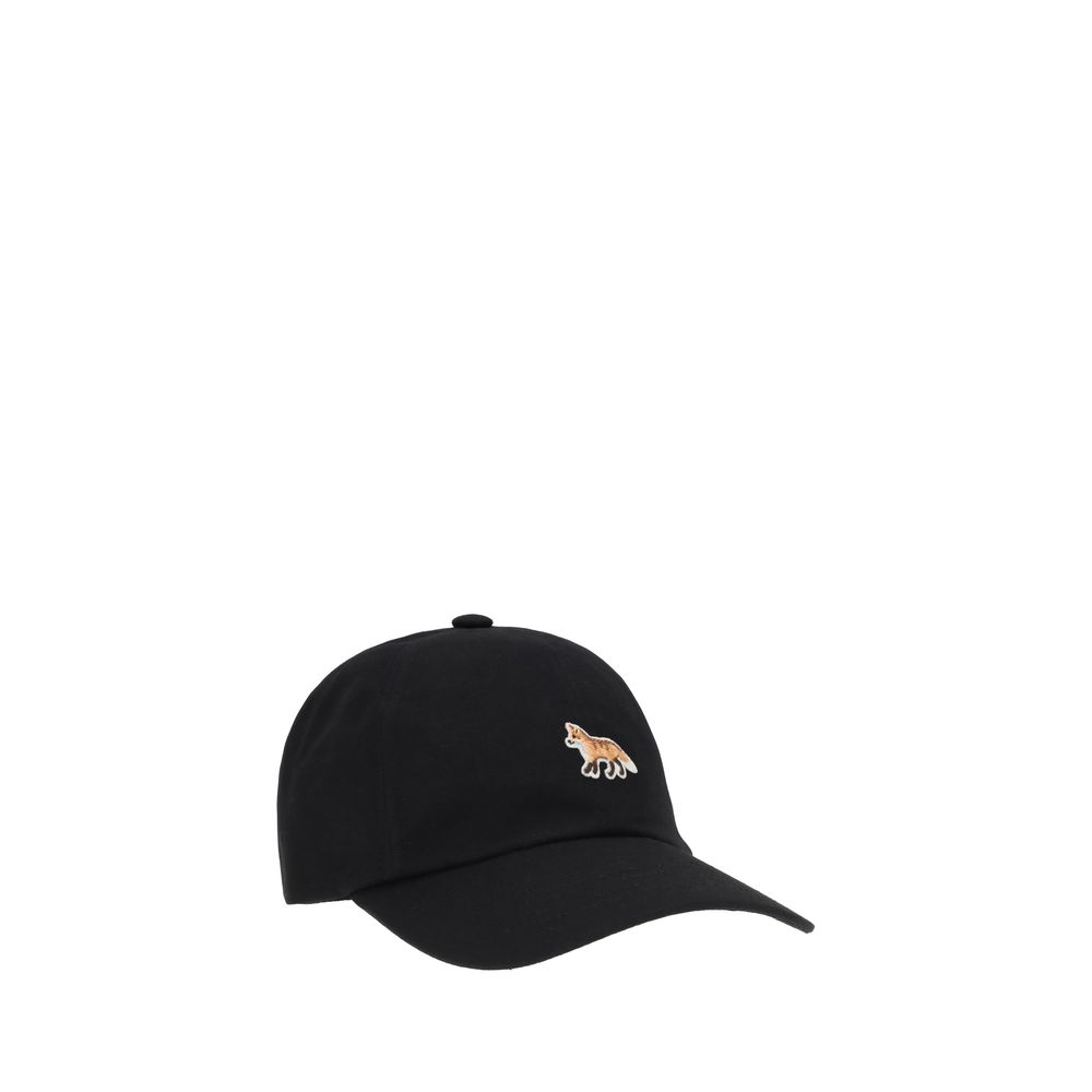 Maison Kitsuné Schwarze Baumwollkappe (Baseball Cap)