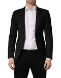 Dolce & Gabbana Schwarze Polyester-Sakko für Herren mit 2 Knöpfen