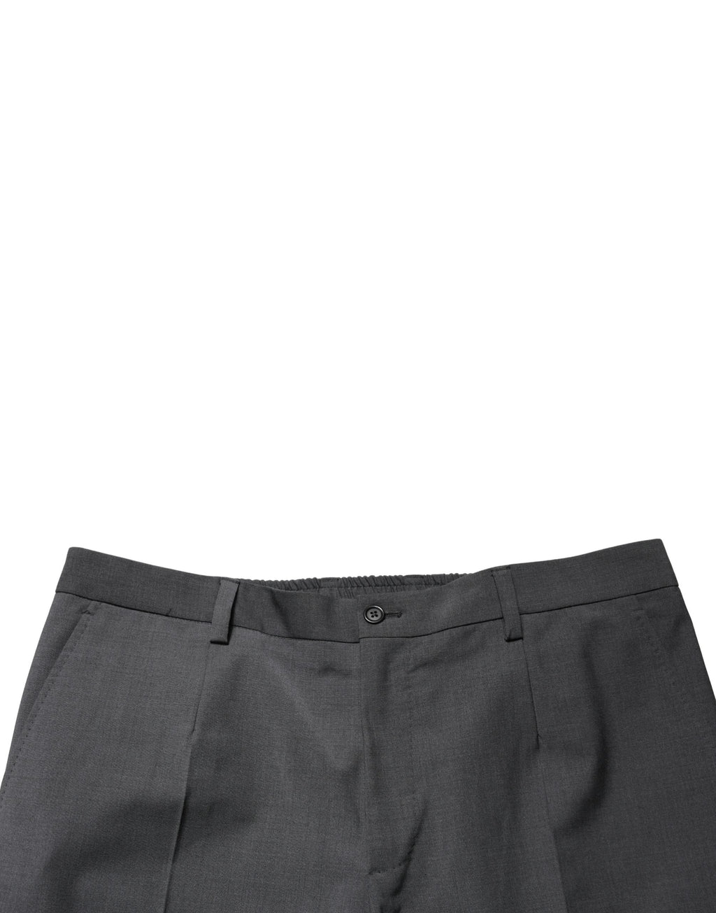 Dolce & Gabbana Dunkelgraue Woll-Chino-Hose in Cropped-Passform