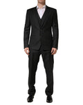Dolce & Gabbana Men's Black Slim-Fit 3-Piece Wool Suit