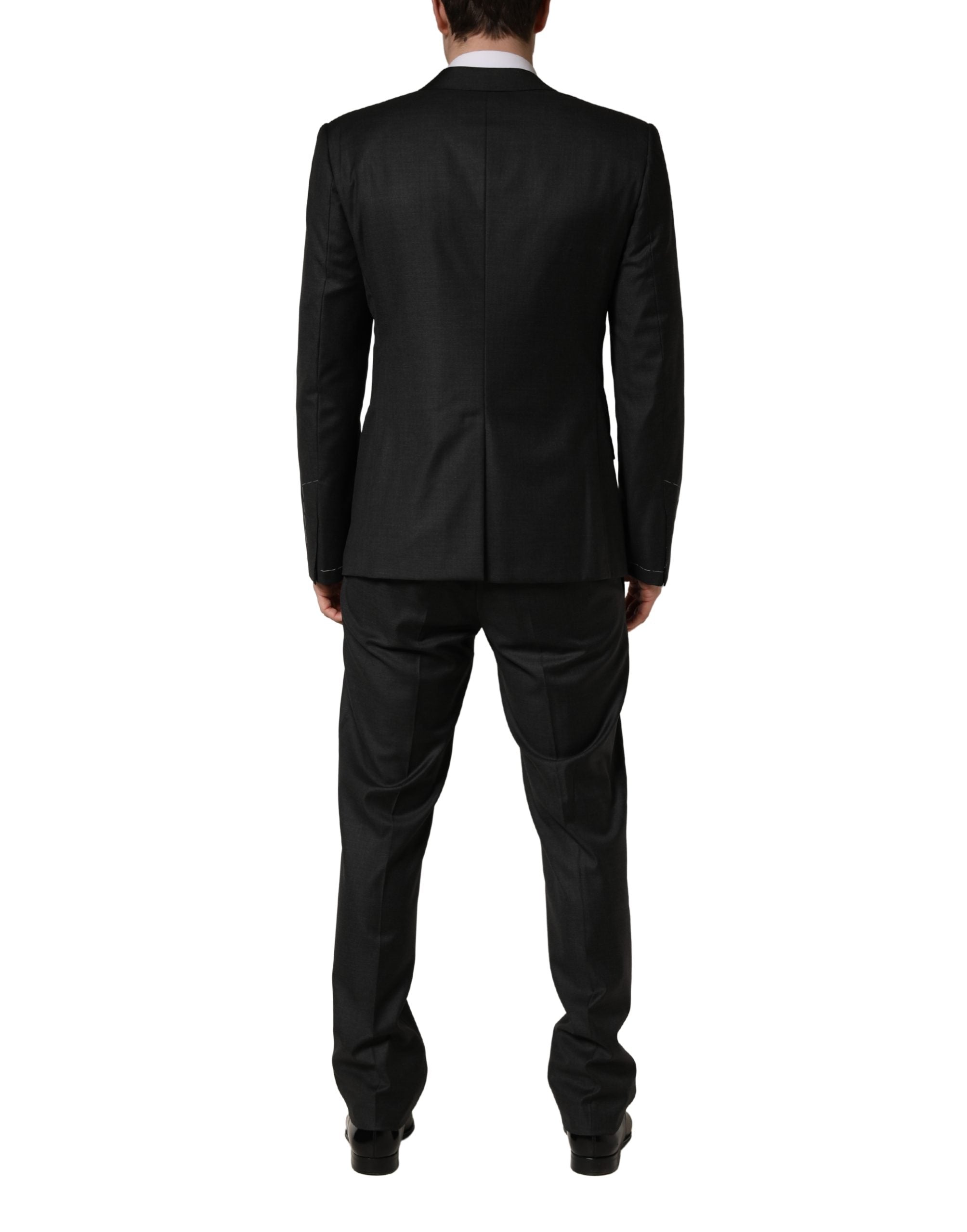 Dolce & Gabbana Men's Black Slim-Fit 3-Piece Wool Suit