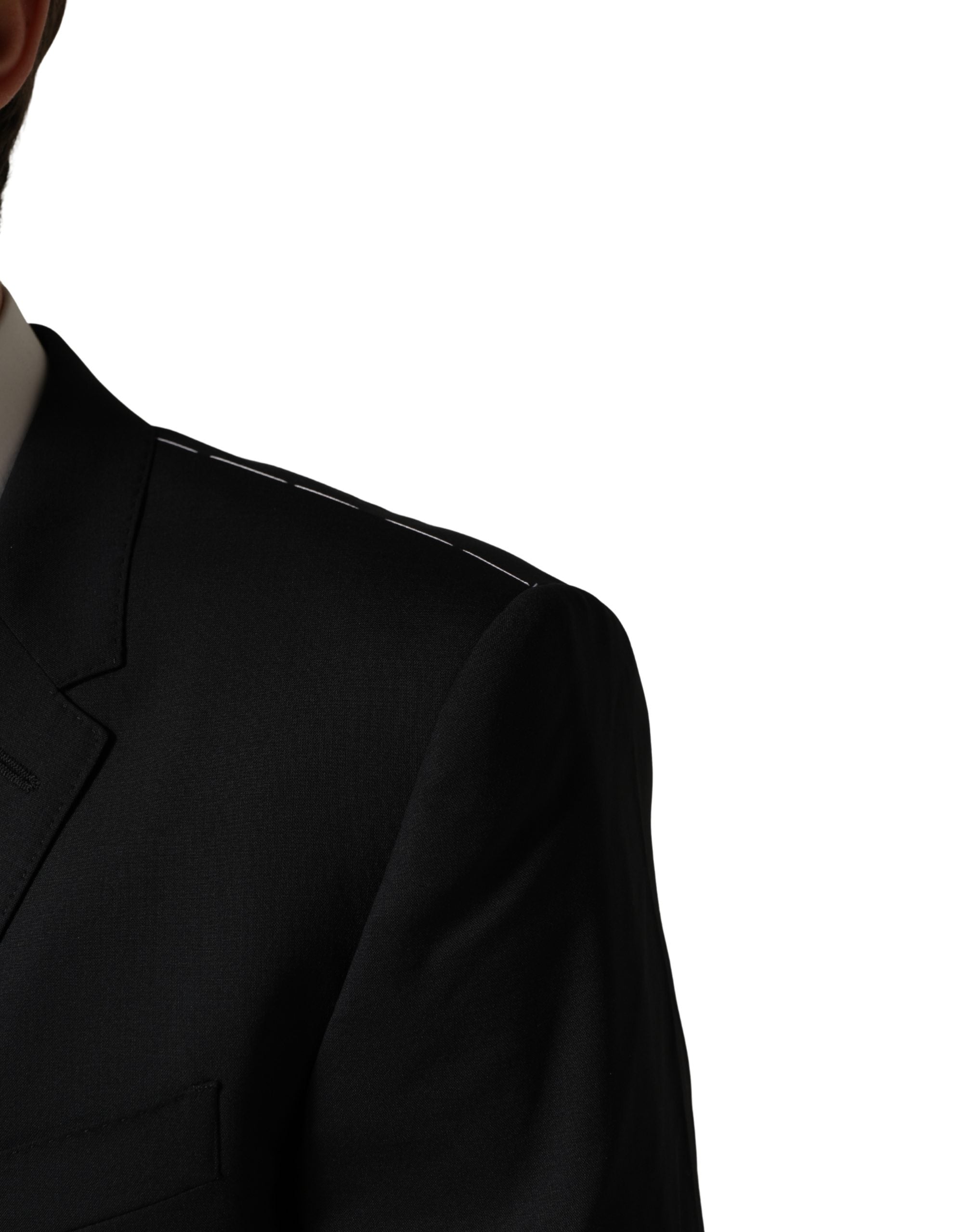 Dolce & Gabbana Men's Black Slim-Fit 3-Piece Wool Suit