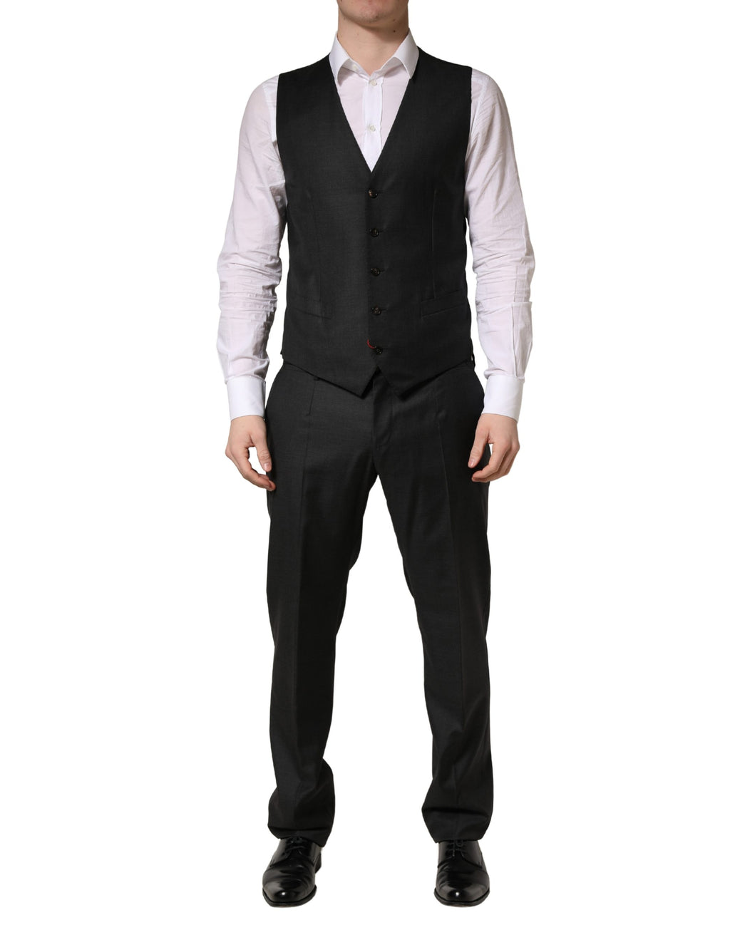 Dolce & Gabbana Men's Black Slim-Fit 3-Piece Wool Suit