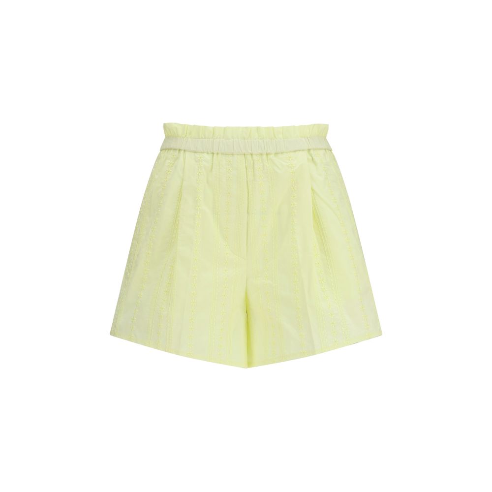 Forte_Forte Zweifarbige Baumwoll-Bermudashorts
