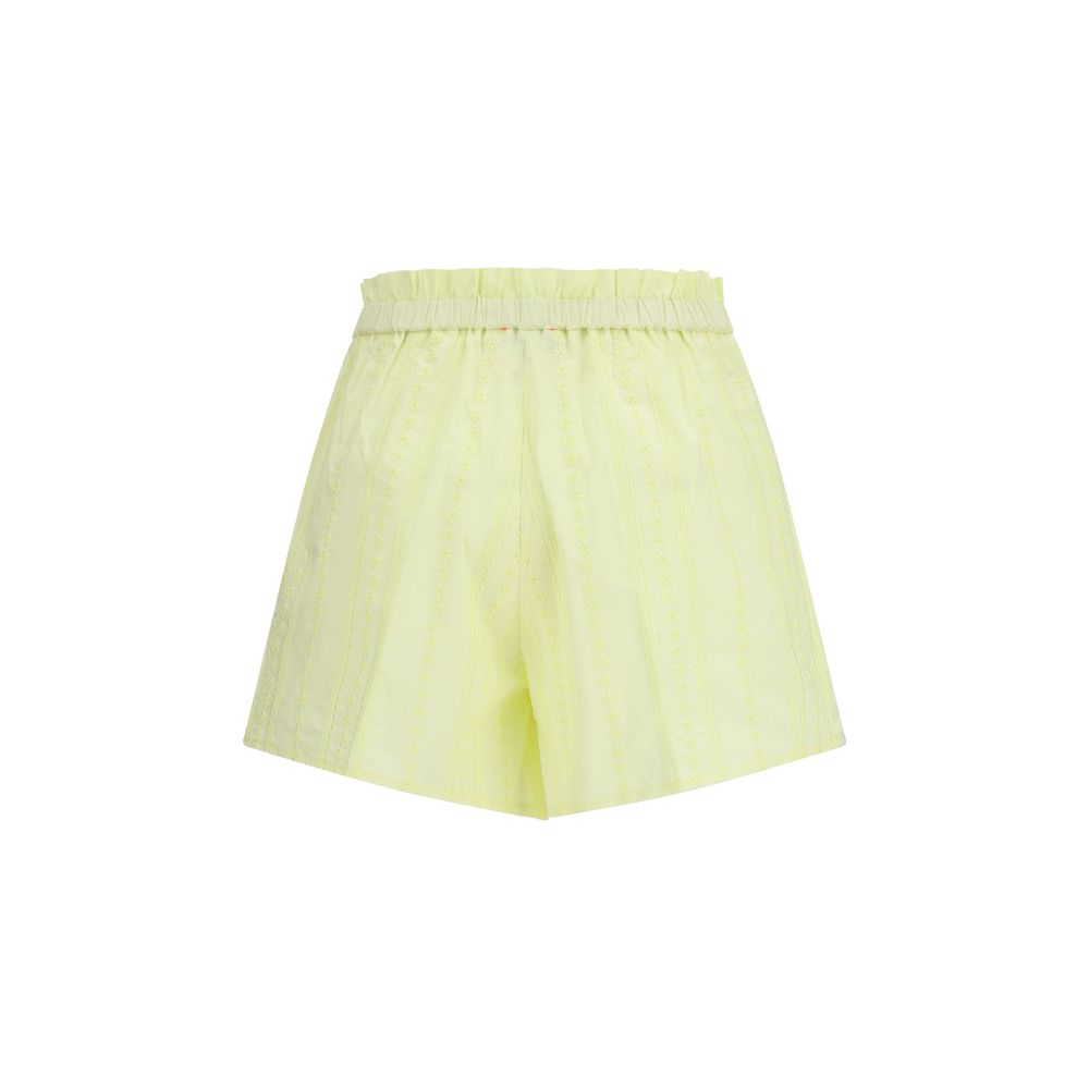 Forte_Forte Zweifarbige Baumwoll-Bermudashorts