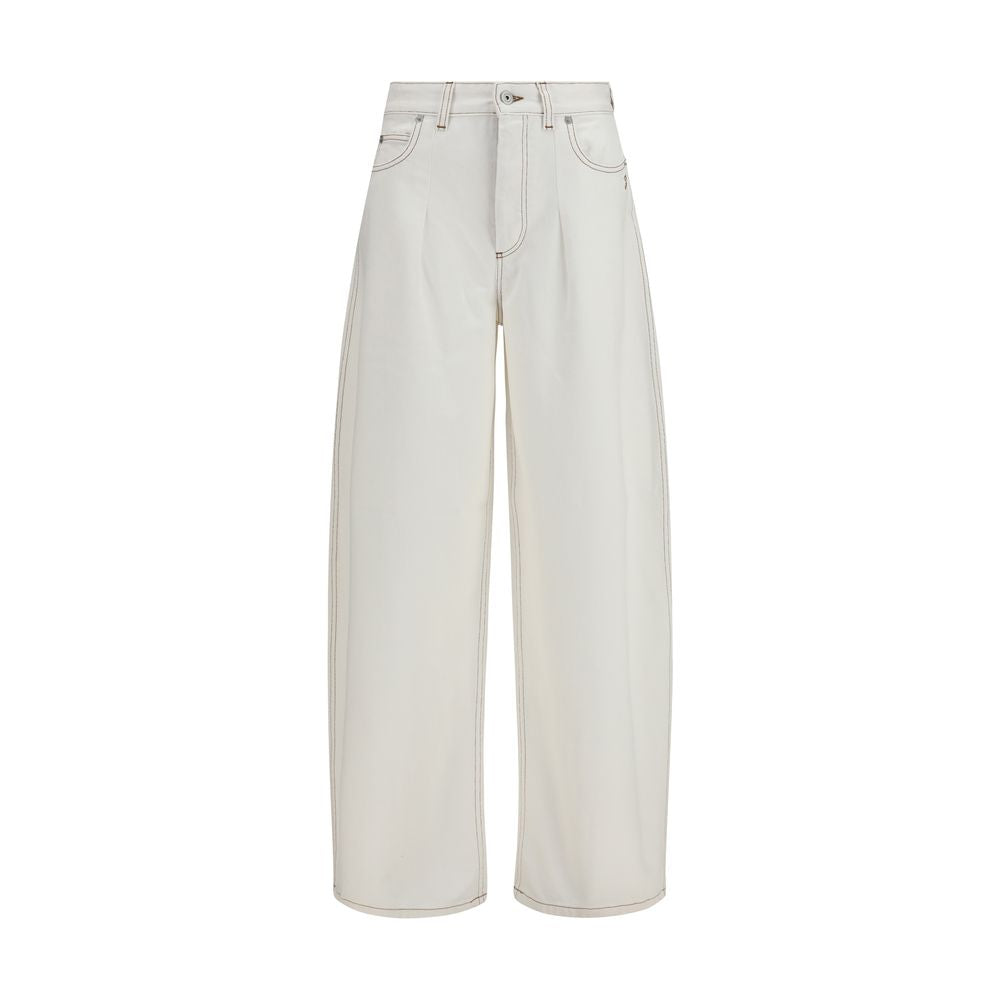 Jacquemus Weiße High-Waist-Jeans aus Baumwolle
