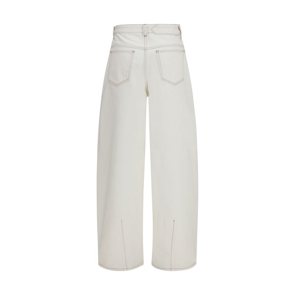 Jacquemus Weiße High-Waist-Jeans aus Baumwolle