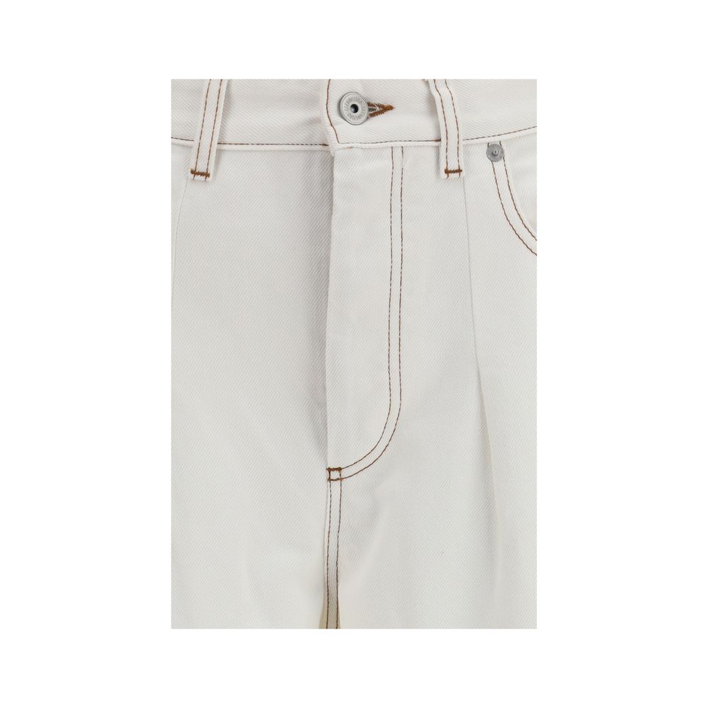 Jacquemus Weiße High-Waist-Jeans aus Baumwolle