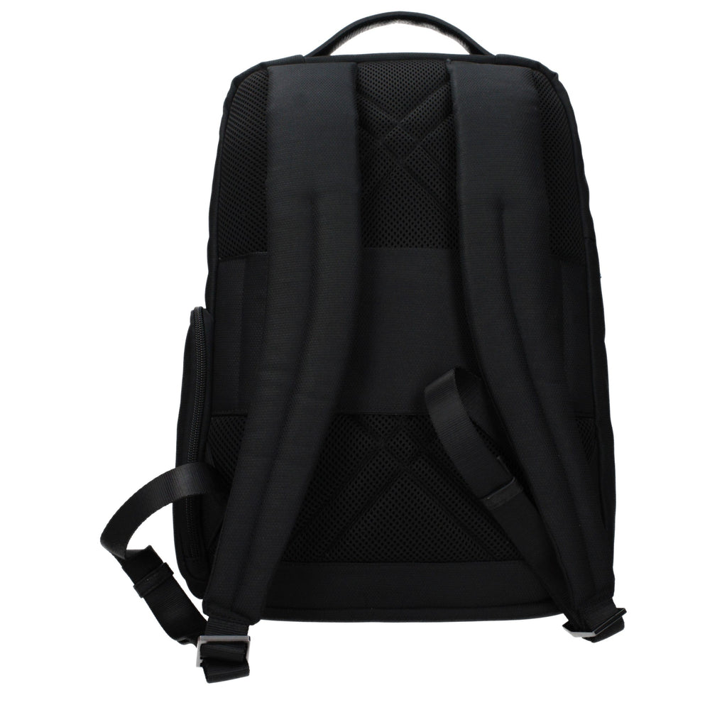 Piquadro Schwarzer Rucksack aus Stoff