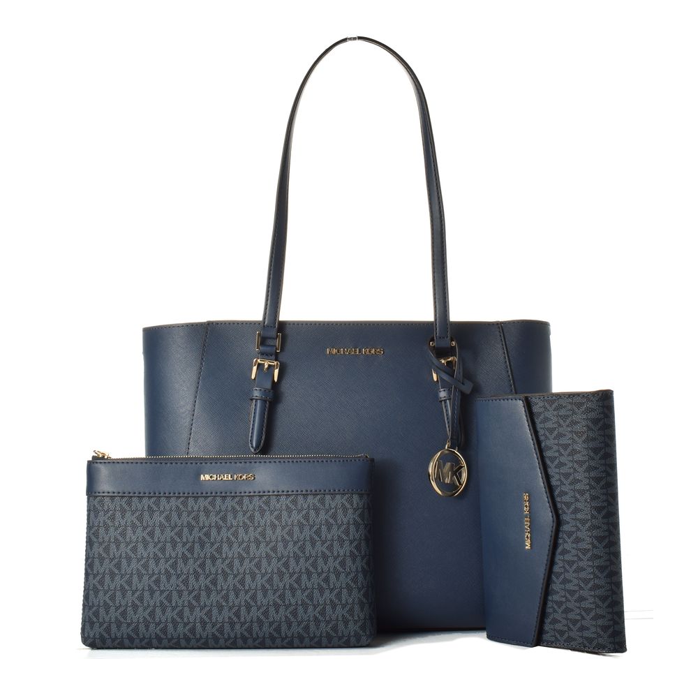Michael Kors Blaue Ledertasche