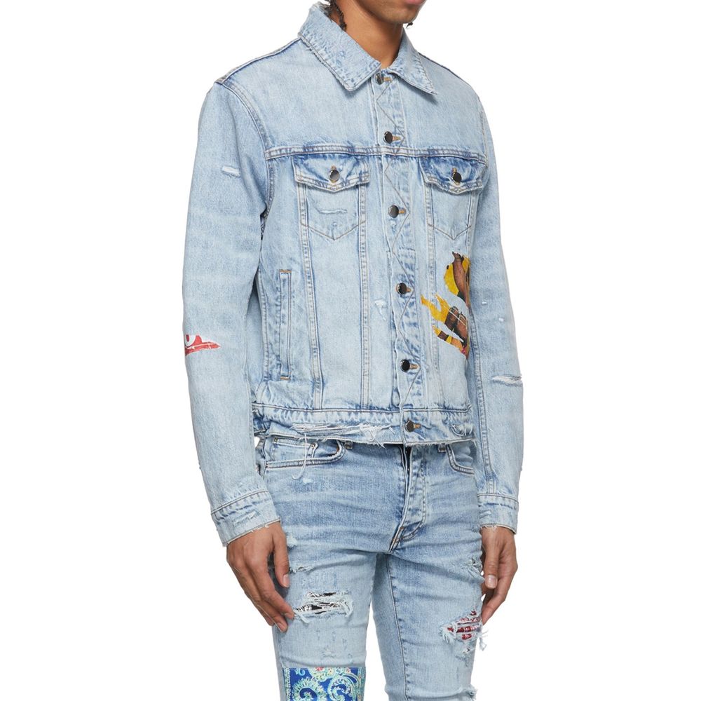 Amiri Blaue Baumwoll-Denimjacke