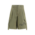 Comme Des Garçons Zweifarbige Baumwoll-Bermudashorts