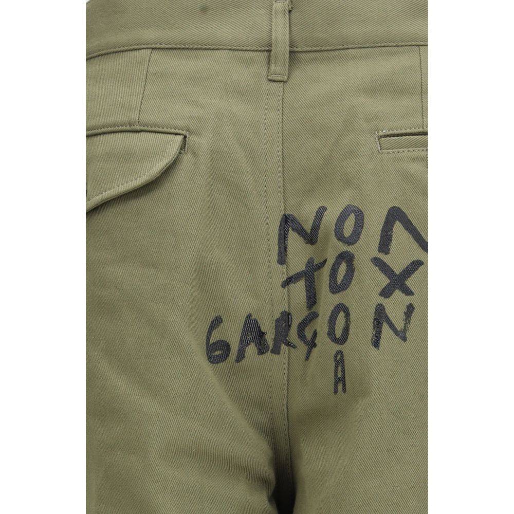 Comme Des Garçons Zweifarbige Baumwoll-Bermudashorts