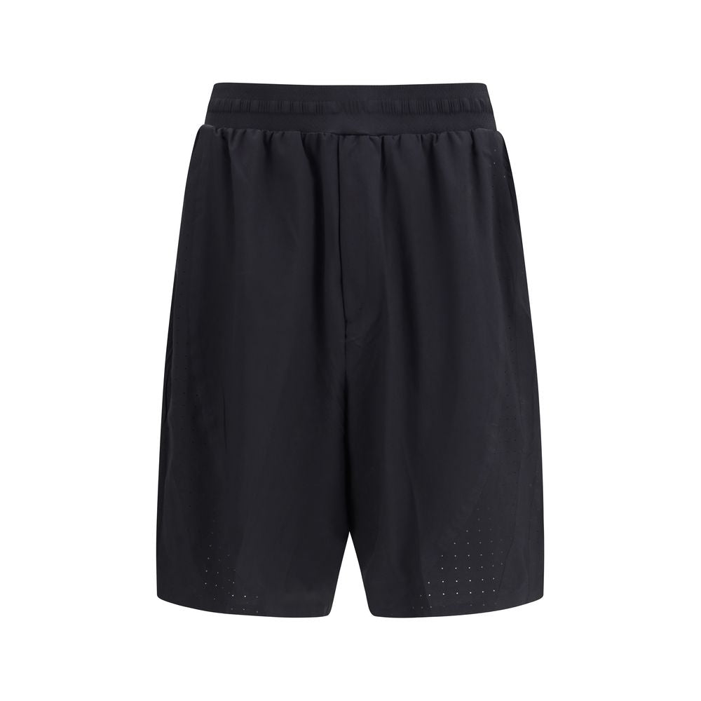 Y-3 Schwarze Bermuda-Shorts aus Polyester