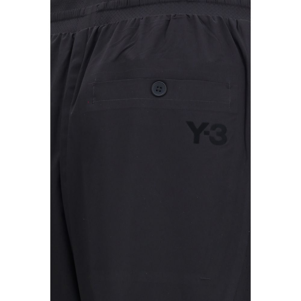 Y-3 Schwarze Bermuda-Shorts aus Polyester