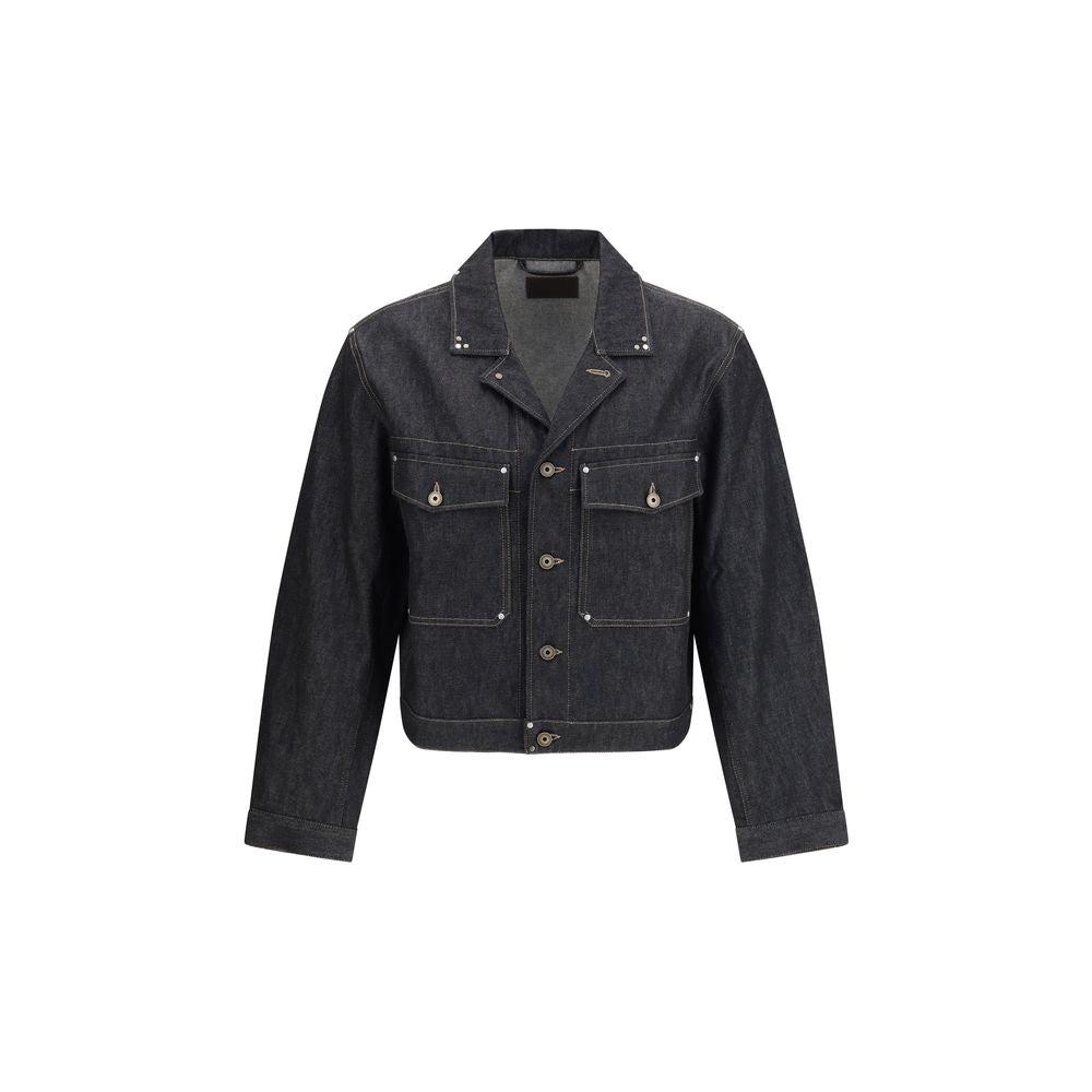 Lemaire Schwarze Baumwoll-Denimjacke